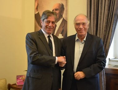 Συνάντηση Β. Λεβέντη με τον πρέσβη της Παλαιστίνης (Φωτό)